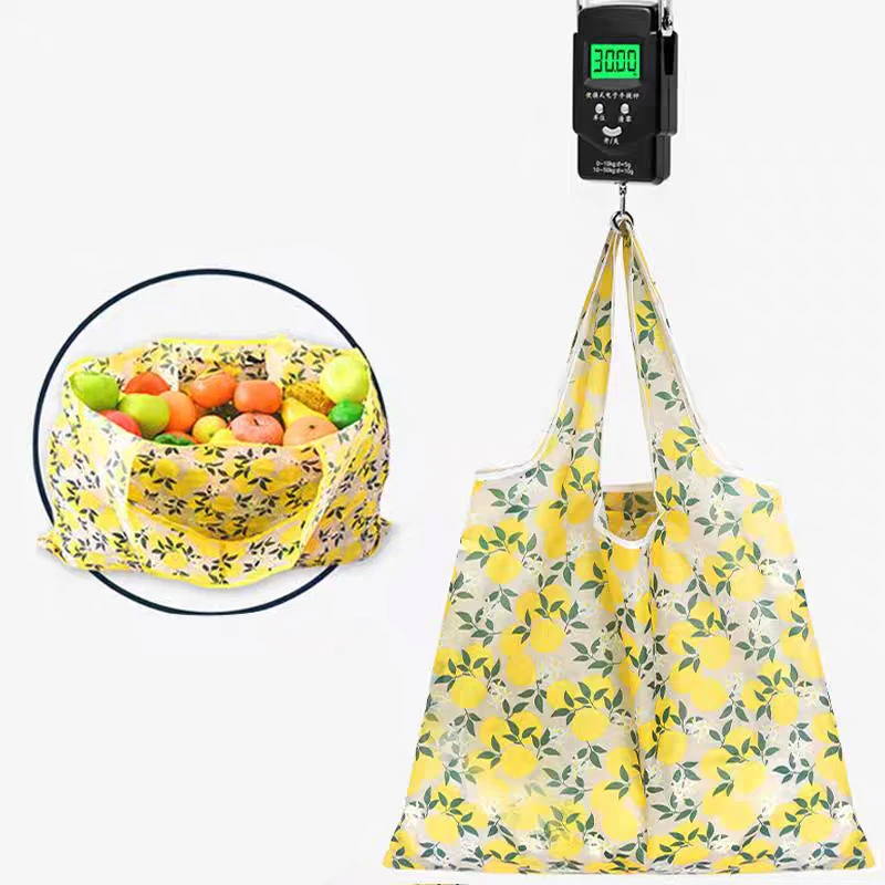 Large Eco-Friendly Reusable Foldable Shopping Tote Bag with Heavy-Duty Storage