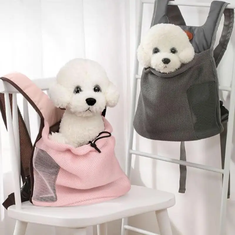 

Front Chest Backpack Breathable Mesh Tote Pet Holder Travel Supplies Dog Purse Adjustable Shoulder Strap Pet Accessories For