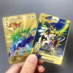 10000 Points English Pokรฉmon Cards Metal Pokemon Letters Iron Cards Mewtwo Pikachu EX Gx Charizard Vmax Cartas Collection Card