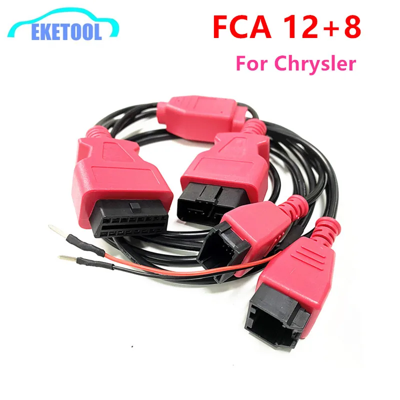 Aggiornamento Cavo Adattatore Obd2 Maschio + Femmina Fca 12 + 8 Per Chrysler12 + 8 Funziona Autel/Launch X431/Obdstar/Cavo Di Programmazione