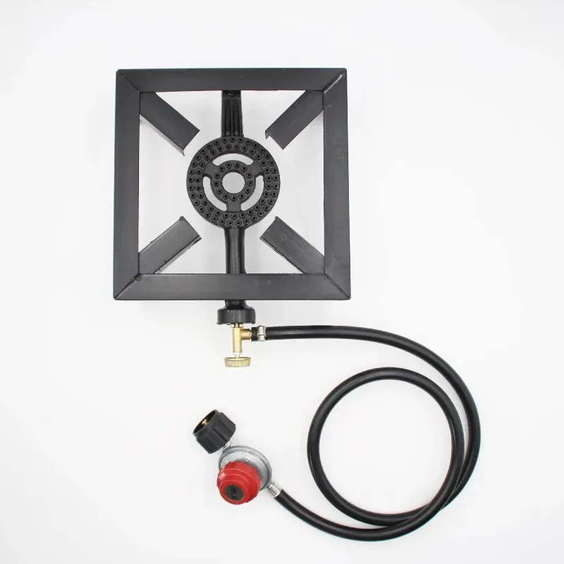 8KW Gas Boiling Ring Cast Iron Burner Large LPG Stove Outdoor Cooker Iron Frame Portable Fire Control Stove Camp Supply 3