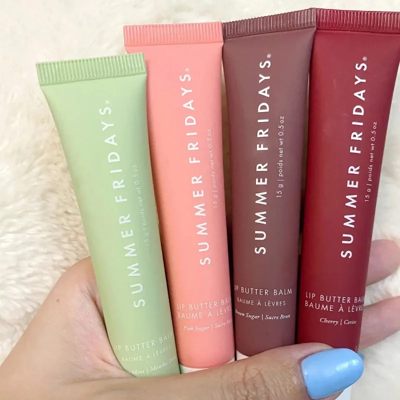 Summer Fridays Lip Balm Moisturizing Mirror Lip Gloss Lip Vanilla Pink Sugar Coffee Cake Smell Lipstick Transparent Oil Makeup