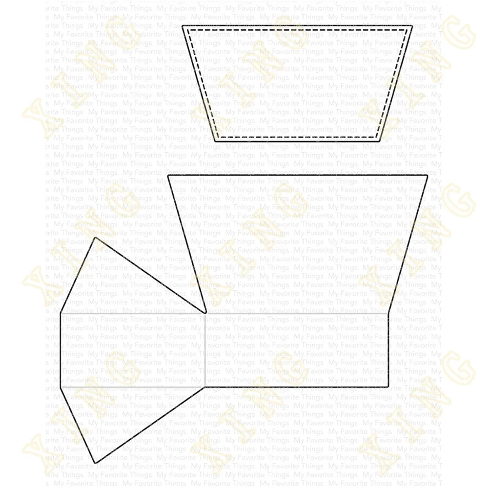 

Trapezoid Treat Box Metal Cutting Die Scrapbook Embossed Paper Card Album Craft Template Cut Die Stencils New for 2024 Arrival