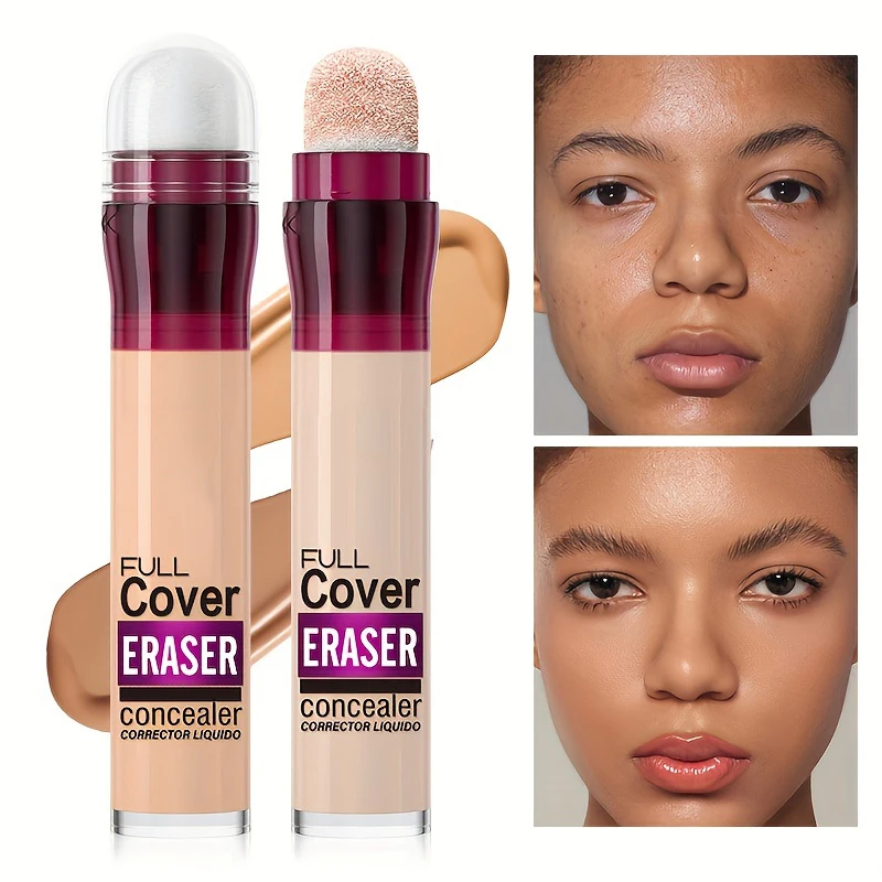 Sponge Head Concealer Cover Dark Circles Freckles Acne Pigmentation Blemishes Natural Skin Cosmetics
