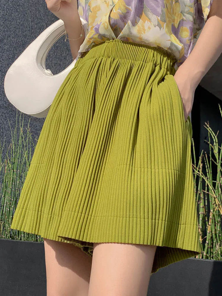 

Womens Shorts Summer Solid Color Loose Short Pants High Waist Sportswear Female 2022 Clothing Casual Fashion Shorts For Women