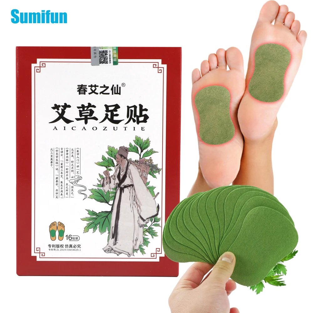 

16Pcs/Box Wormwood Foot Patch Body Slimming Detox Sticker Relieve Fatigue Stress Weight Loss Help Sleep Massage Medical Plaster