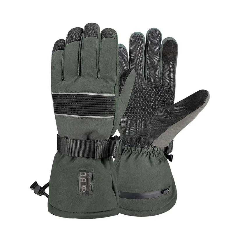 

Electric Heated Gloves for Winter, Waterproof and Windproof with 2200mAh Battery for Men's AndWomen's Fishing Driving and Skiing