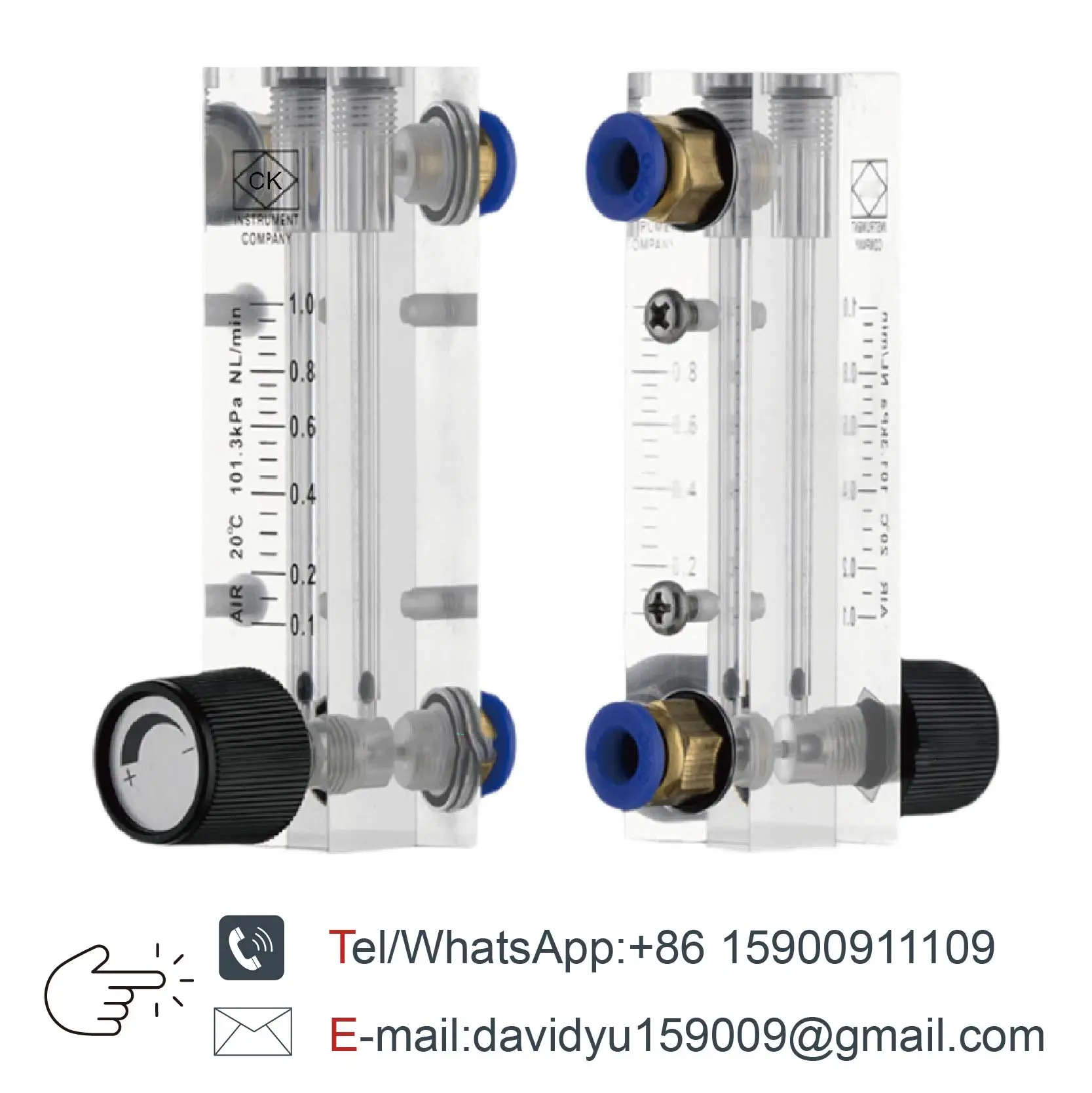 LZM-4T Acrylic Flow Meter Adjustable Gas Rotameter Panel Mount Design with Control Valve for Precision Air Flow Regulation