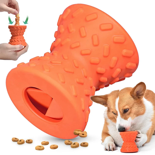 Dog Chew Toys Rubber Interactive Puzzle Food Dispensing Dog Toy Teeth  Cleaning Treat Leaking Food Pet Puppy Toys Dog Accessories - AliExpress