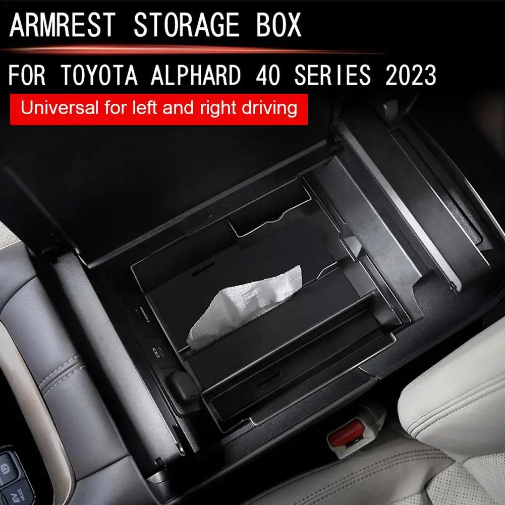 Car Central Armrest Box for Toyota Alphard vellfire 40 series Glove Box Tray Storage Box Auto Styling Console Tray black car central armrest console storage box abs car accessory for toyota land cruiser prado 120 fj120 2003 2019