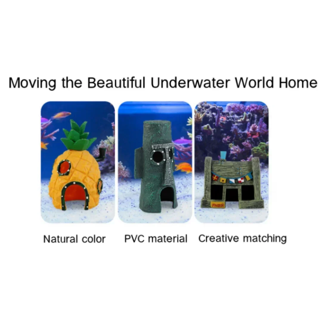 Fish Tank Ornaments CuteAquarium Resin Castle Fish Tank Decorations Castle Tower Ornaments Hiding Cave