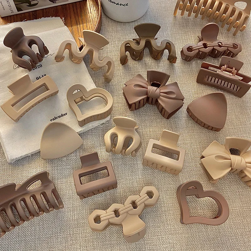 Женские заколки для волос 2022 Новые однотонные женская заколка-краб головной убор