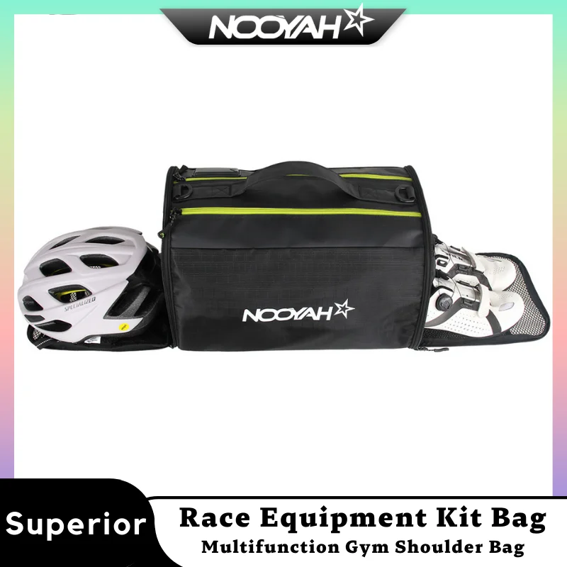 NOOYAH Sporttasche, multifunktional, Rennausrüstung, Tasche, Fahrradhelmtasche, Schuhe, Aufbewahrungstasche, Fitness, Fahrradzubehör, Schultertasche