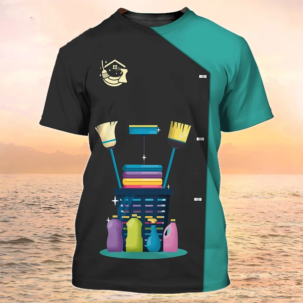 Camiseta Degradada Con Estampado 3d Para Hombre, Mezcla De N