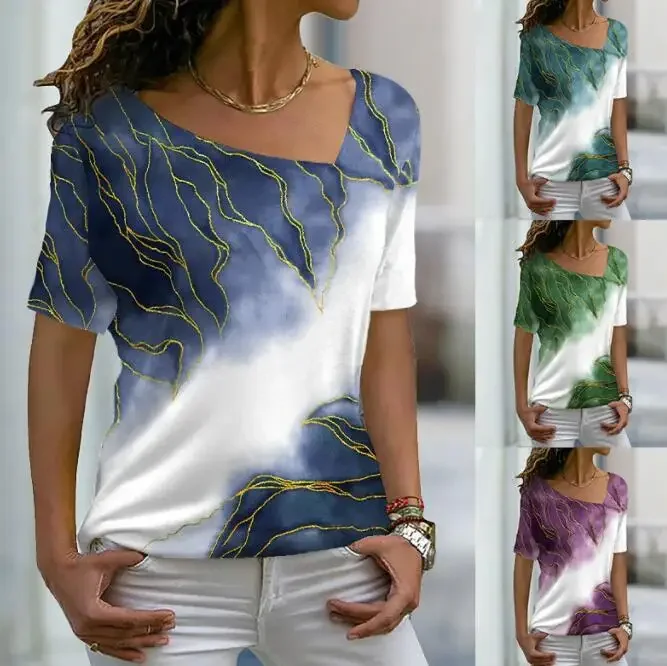 

3D printed women's T-shirt short sleeved