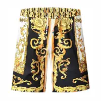 Gold Luxury Swimwear Shorts Breathable Surf Board Shorts Men's Vacation Beach Shorts Quick Dry Swimsuit Summer Sports Trunks Boy 1