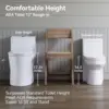 Elongated One Piece Toilet Matte White, ADA Toilet 17.3" with Comfort Chair Height Seat, 0.8/1.28 GPF Powerful Dual Flush 5