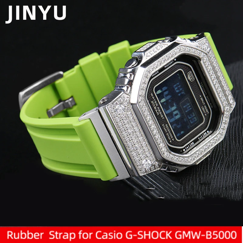 

New watch strap For Casio G-SHOCK GMW-B5000 Waterproof Rubber Replacement Bracelet Band Watch Accessories