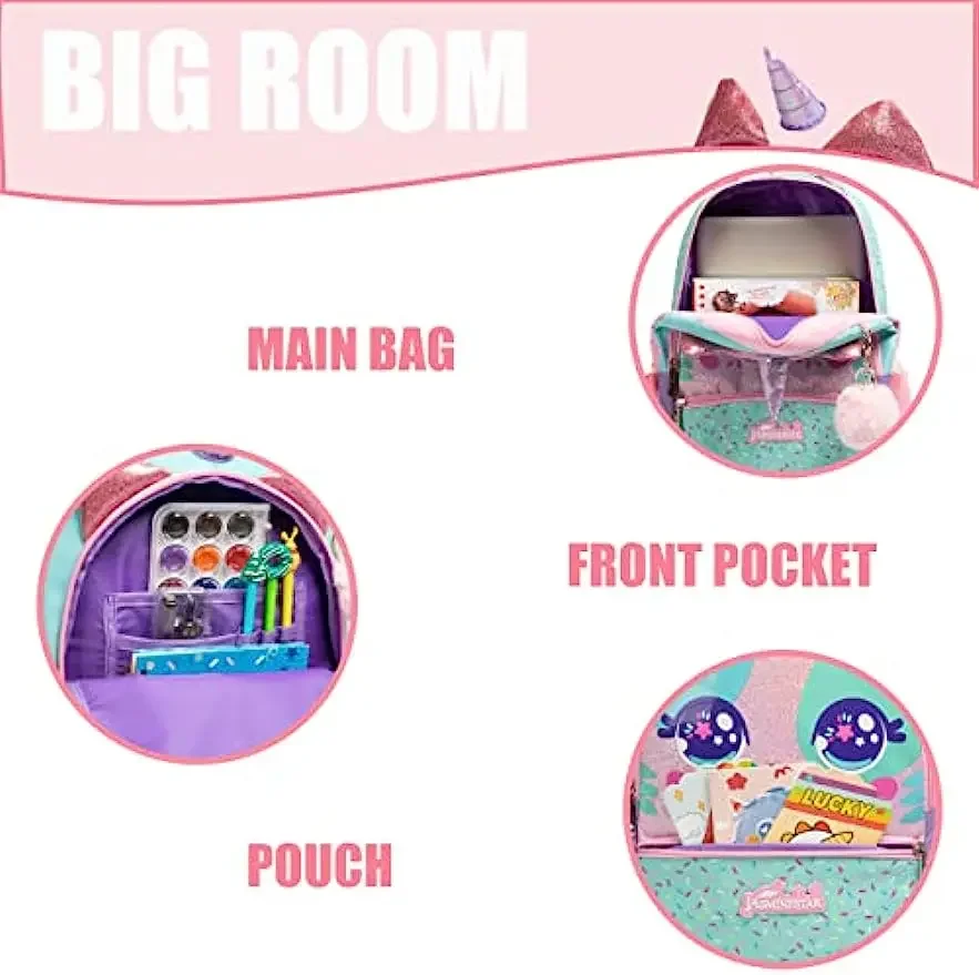 Unicorn Rolling Backpack for Girls Kids Backpack with Wheels Roller Backpack with Wheels Set for Students Carry on Luggage