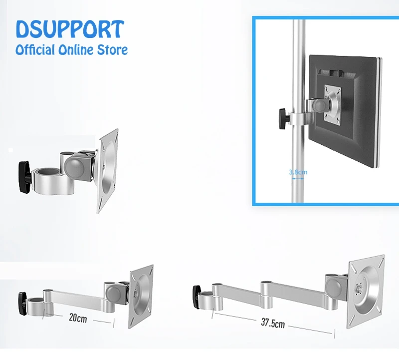 plateau de clavier mural pour moniteur et support de utilisation par les taille