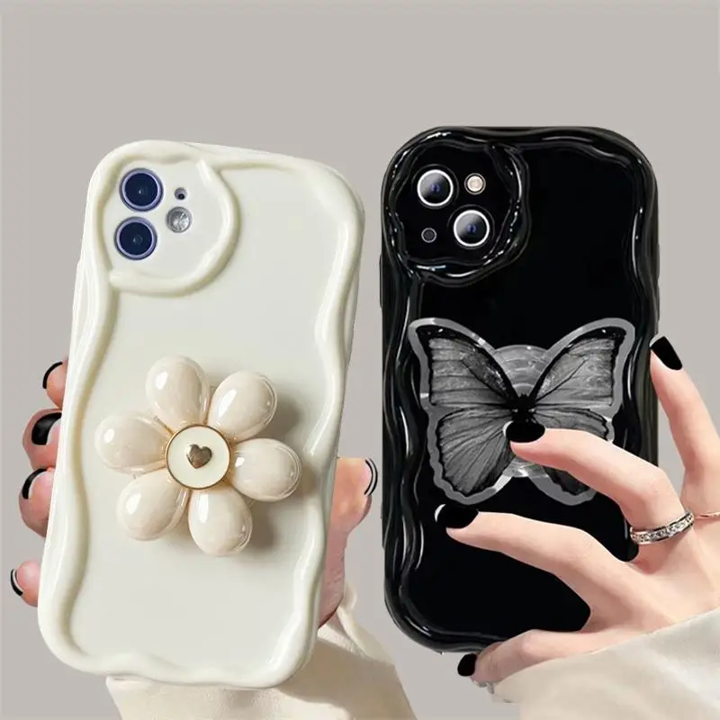 Elegant Soft Flower Holder Phone Case - Durable and Stylish Cover