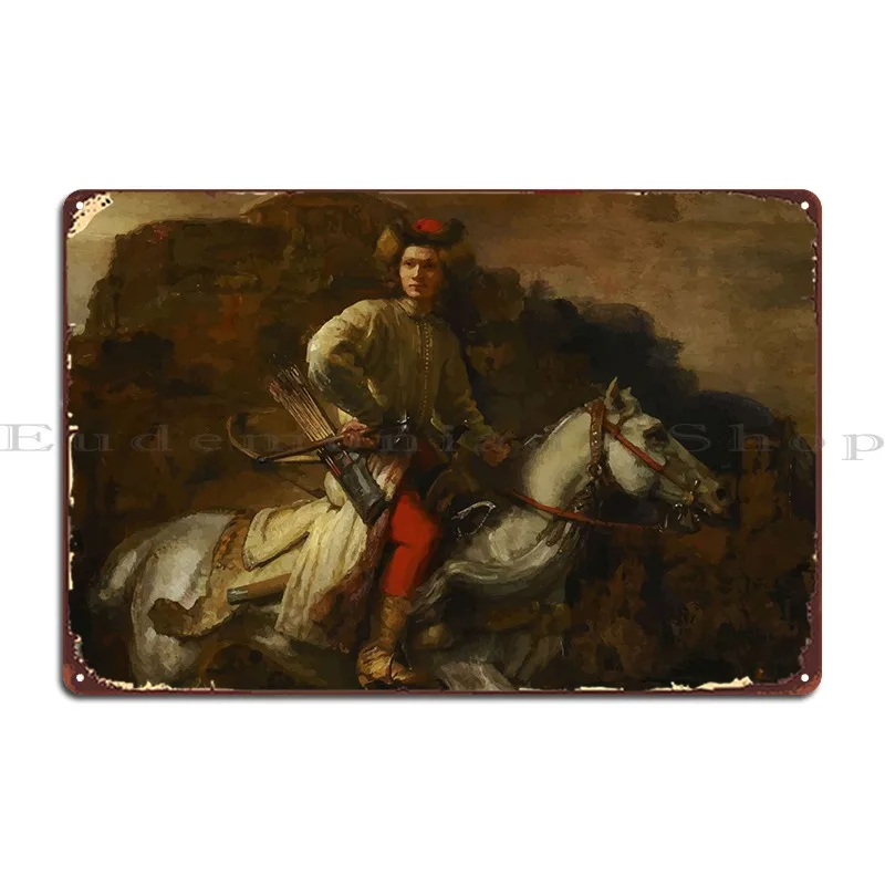 The Polish Rider Rembrandt Metal Sign Designer Design Decoration Club Poster Tin Sign Poster