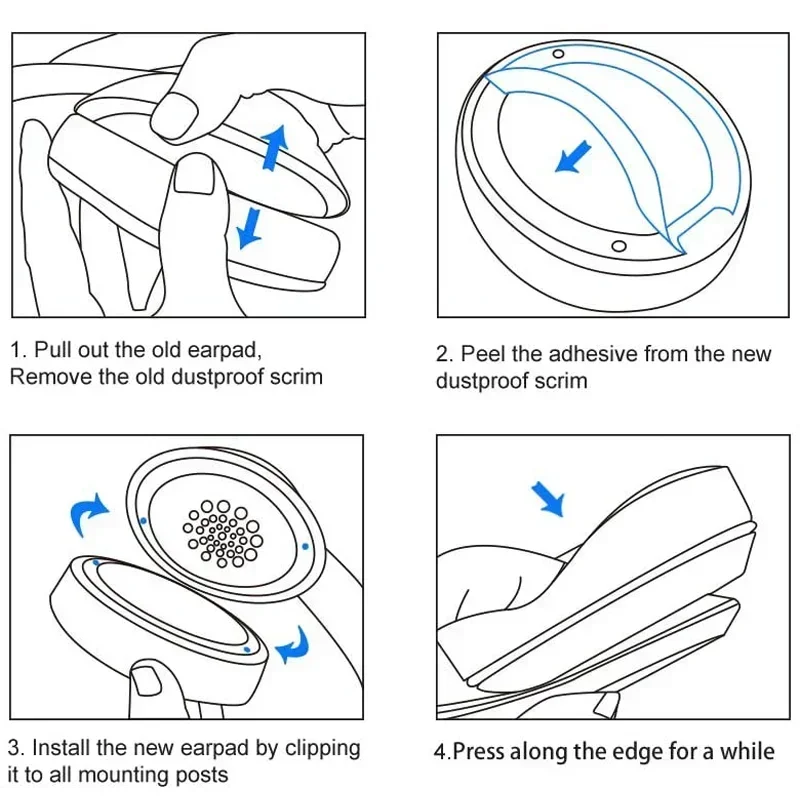 Premium Replacement Ear Pads for Headphones - Enhanced Comfort Foam Cushions