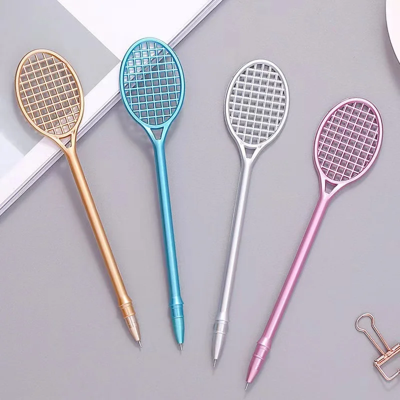 

1000Pcs Tennis Racket Pen Ballpoint 0.5mm Black Color Ink Pens Writing Tools Sport Badminton Novelty Stationery Office School