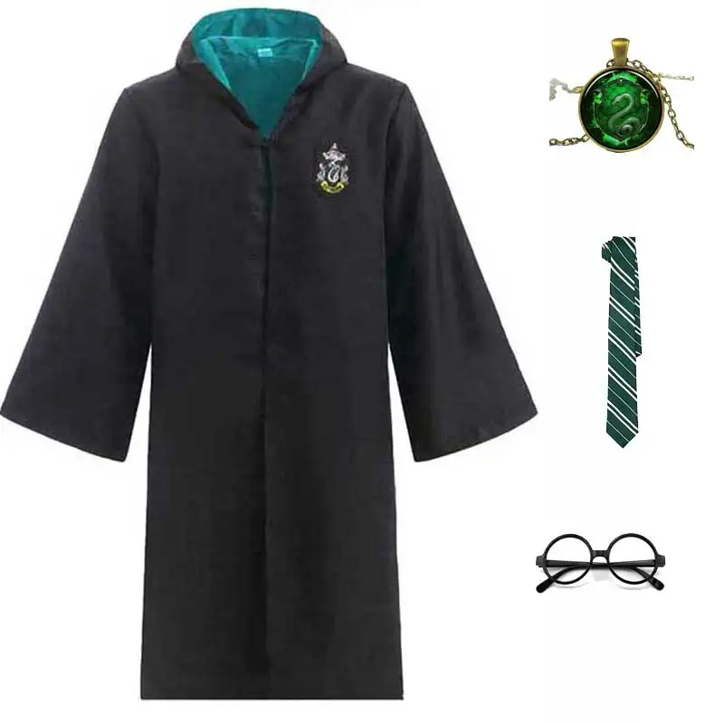 thumbnail image 1 of Túnica de bruja y mago unisex, capa, disfraz de terror, disfraz de Halloween de brujería estilo Hermions Granger de la universidad mágica, 1 of 5
