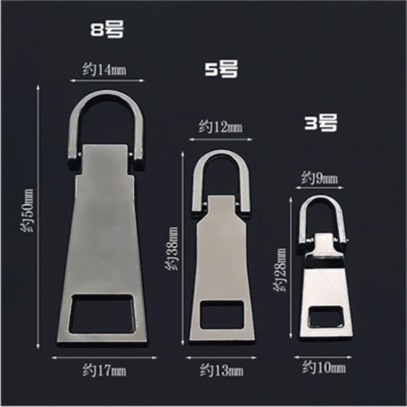 5/10pcs Detachable Metal Zipper Pullers 8# 5# 3# Zipper Sliders Head Zips Repair for Backpack Coat Tab DIY Sewing Accessories