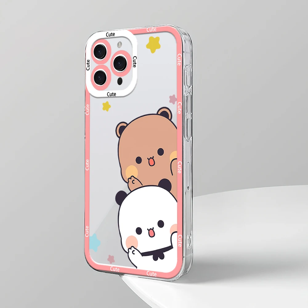 Adorable BuBu DuDu Transparent Phone Case with Bezel Cover