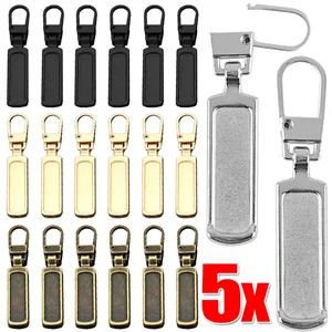 Detachable Zipper Puller Universal Replacement Tab Zippers Head Sliders Repair Kit for Suitcases Bags Clothing DIY Sewing Craft