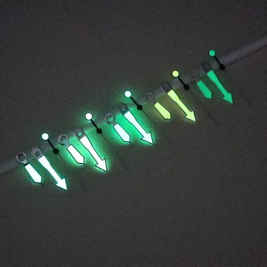 Silver Border Multi-Color Hands with Green Luminous Accents - New Watch Accessories