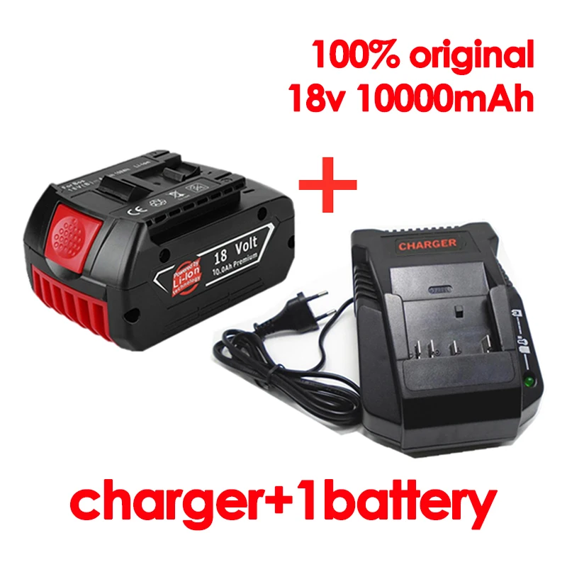 

NEW For BOSCH Authentic 18V 10AH LITHIUM-ION BATTERY GBA 18V 10AH 18V Professional GBA GSR GSB BAT618 BAT609 w/Fuel Guage