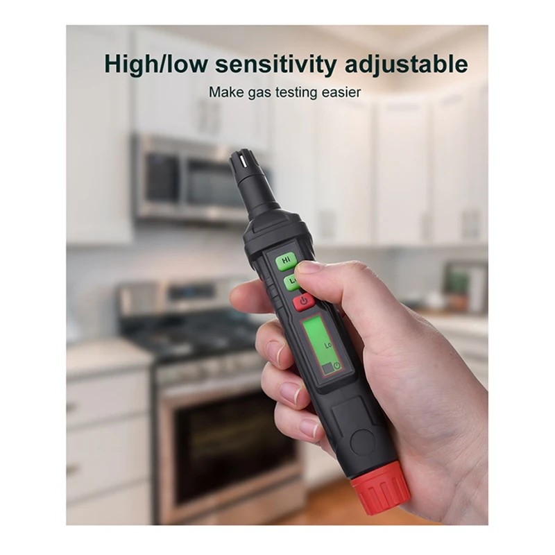 

MAYILON HT61 Natural Gas Detector Pen Type Leak Detector Combustible Gas Meter Analyzer Monitor For Home Visible Audible Alarm