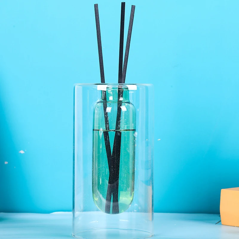 Japanese Simple Aromatherapy Diffuser Bottle Transparent Glass Essential Oil Bottles Storage Container Aroma Bottles Home Decor