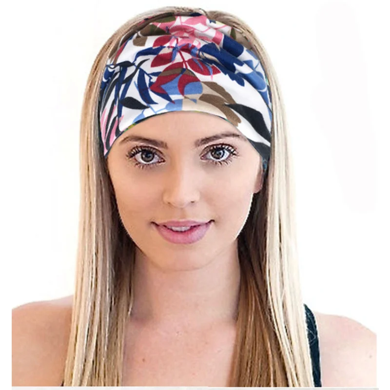 

Cotton Women Headpiece Stretch Hot Sale Turban Hair Accessories 1PC Headwear Yoga Run Bandage Hair Bands Headbands Wide Headwrap