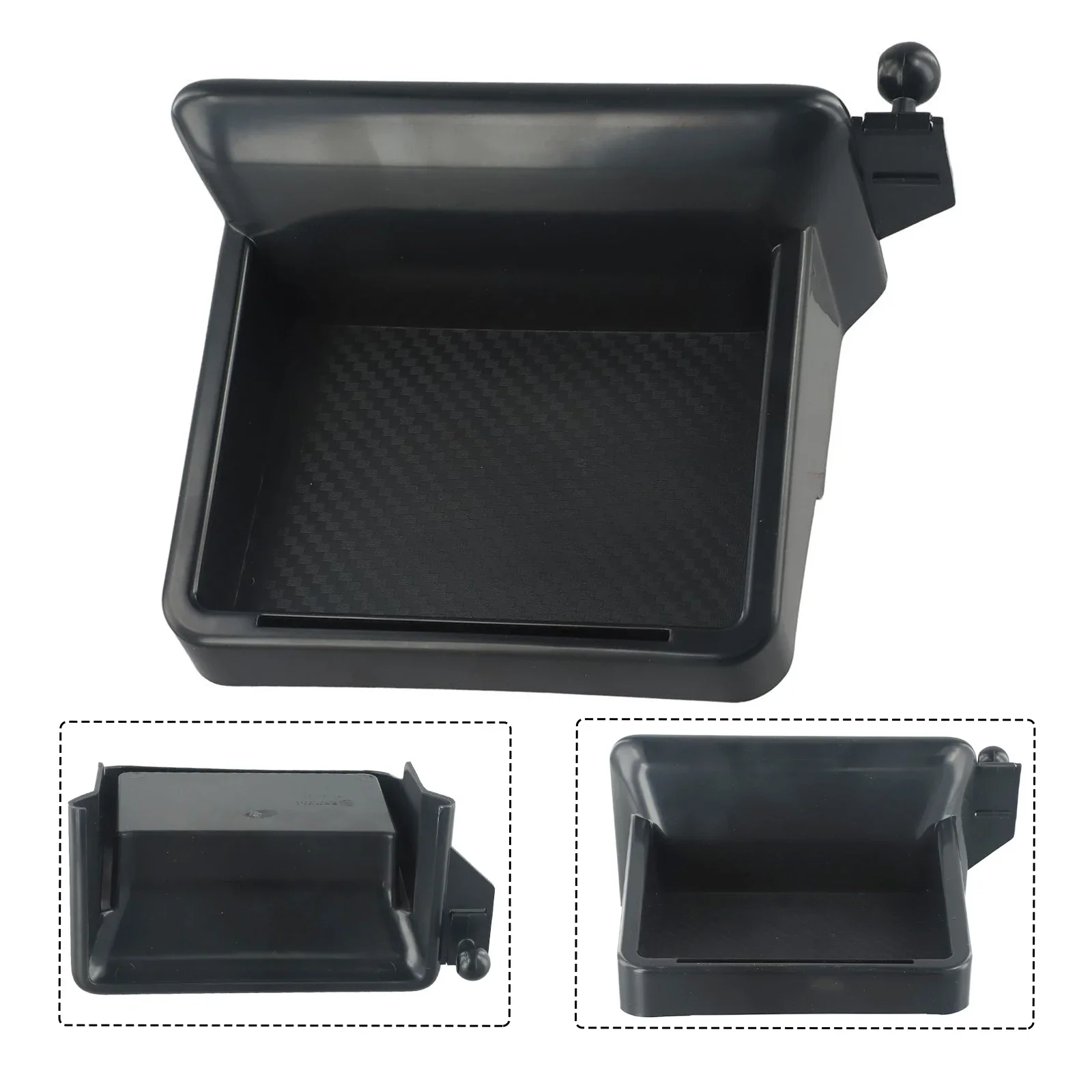 For Ford-Storage Box Holder Tray Storage Box Holder Tray ABS Black Center Console Convenient Extra Navigation