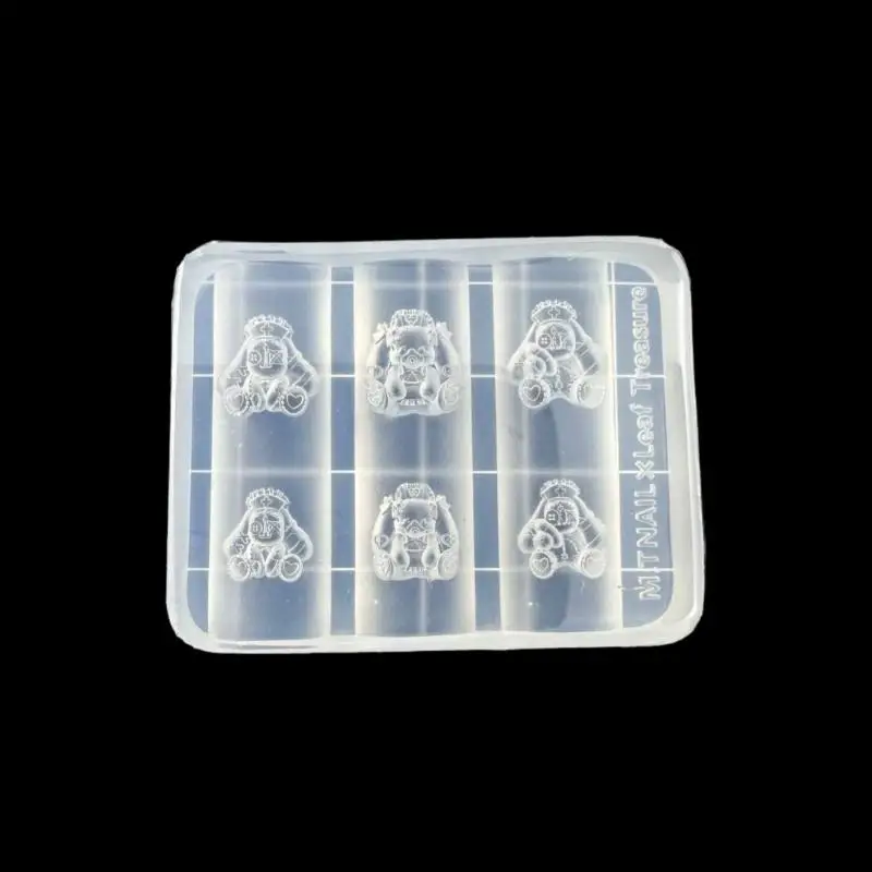 Cute Rabbit Lace Bow Silicone Nail Molds