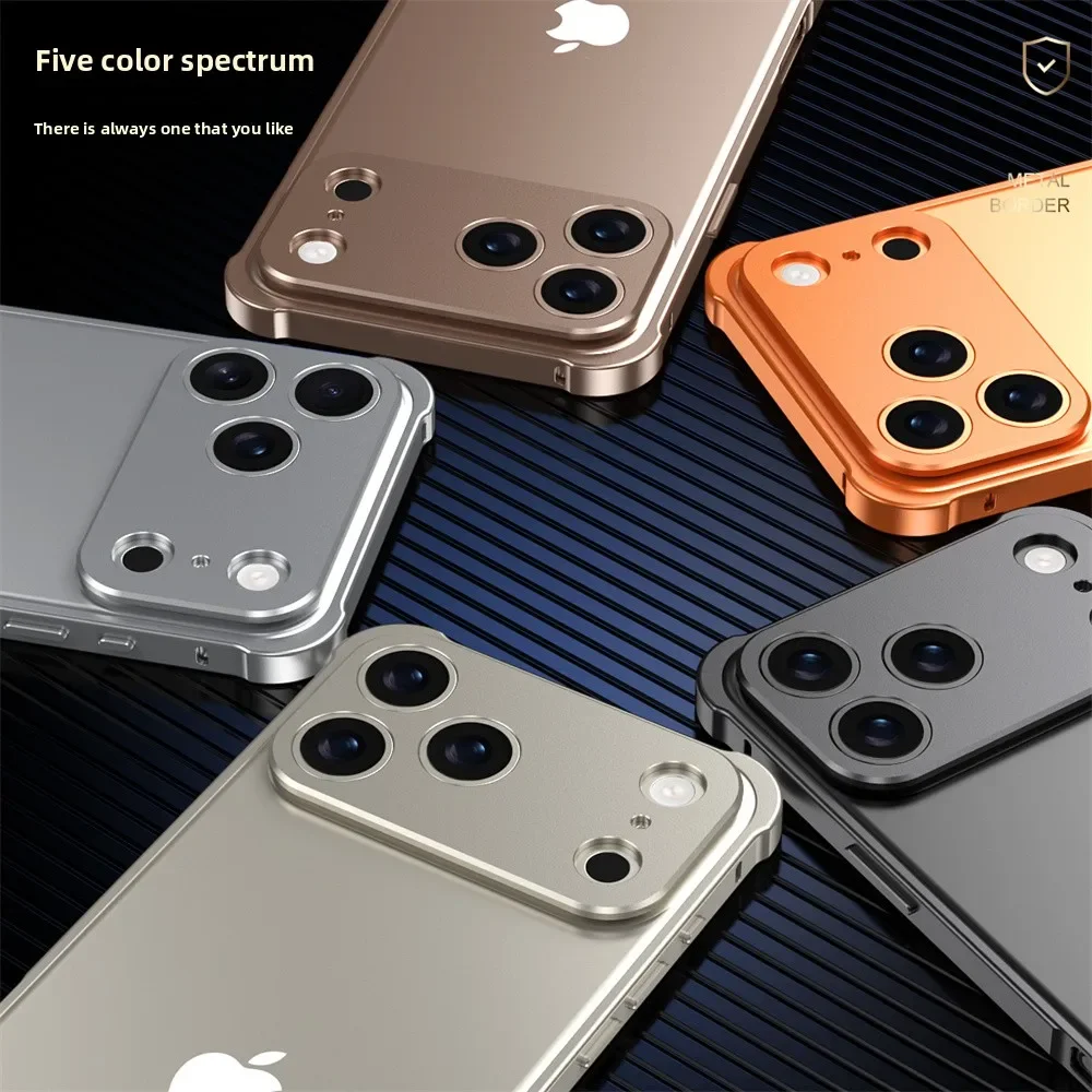 Sleek Aluminum Alloy Phone Case with Camera Protection and Shockproof Design