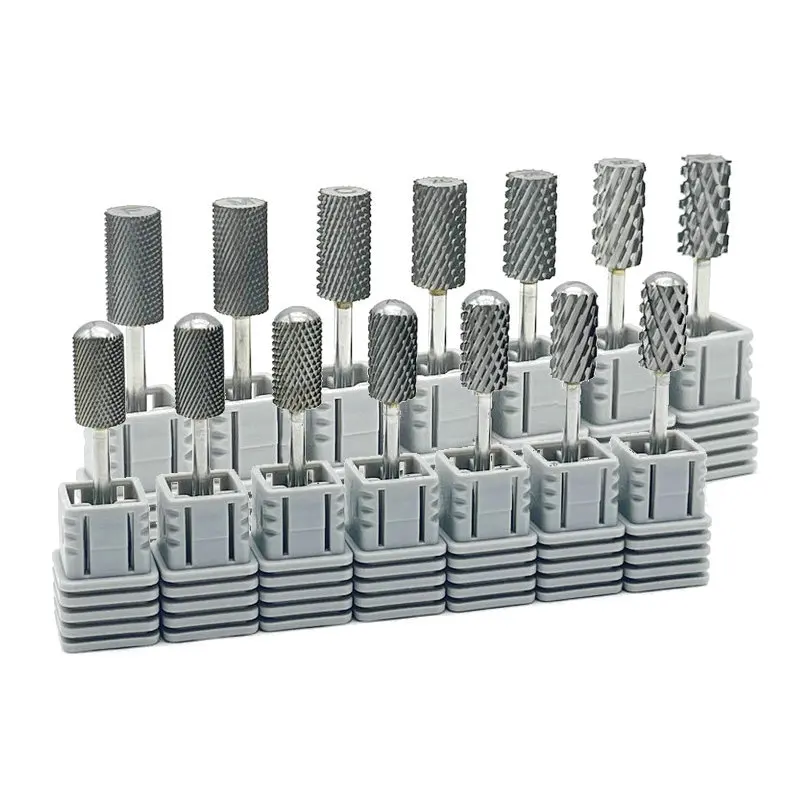 New High Quality Pro Nail Art Tungsten Steel Drill Bit High Hardness Not Hot Cylindrical Nail Removal Exfoliating Grinding Tool 3