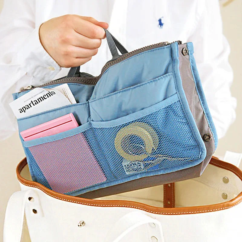 Multifunctional Bi-fold Storage Bag Double Zipper Large Capacity Storage Arrangement Makeup Toiletries Large Classification Bag storage bag