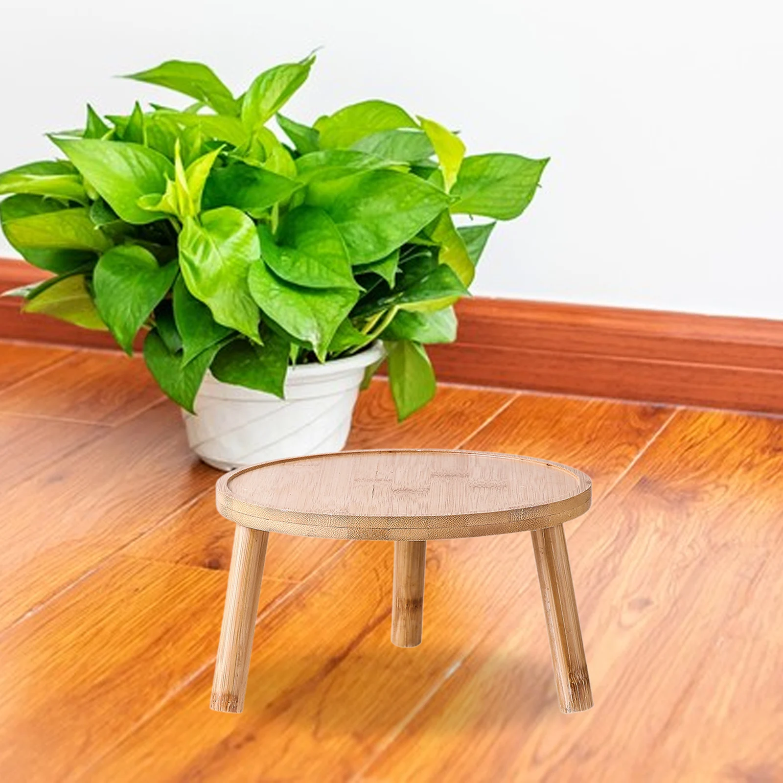 Flower Pot Stand Planter Rack Decorative Small Wooden Planter Holder Mini Table for Patio Shelf And Balcony