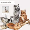 Custom Dog/Cat Ugly Pillow,Personalized 3D Animals Portrait Pillow,Pet Lover Memorial Cushion Creative Gift Sofa Throw Pillow 5