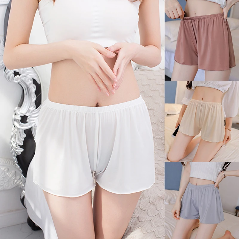

L-3XL 5Styles Thin Silky Safety Pants Comfortable Breathable Wear-resistant Women Summer Daily Outdoor Briefs Shorts