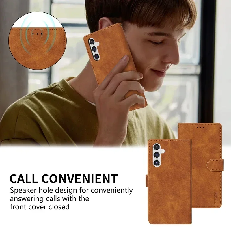 Premium Magnetic Flip Leather Wallet Case - Elegant Protection and Functionality