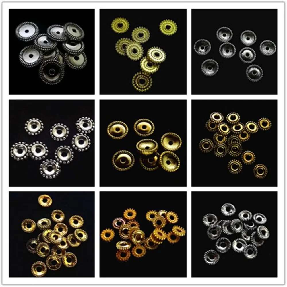 

12Style Jewelry Making Spacer Bracelet Beads Stopper Crafts Finding Necklace Bead Caps End Cap DIY Jewelry Making Charms