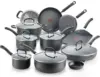 Ultimate Hard Anodized Nonstick Cookware Set 17 Piece, Oven Broiler Safe 400F, Lid Safe 350F, Kitchen Cooking Set w/ Fry P 1