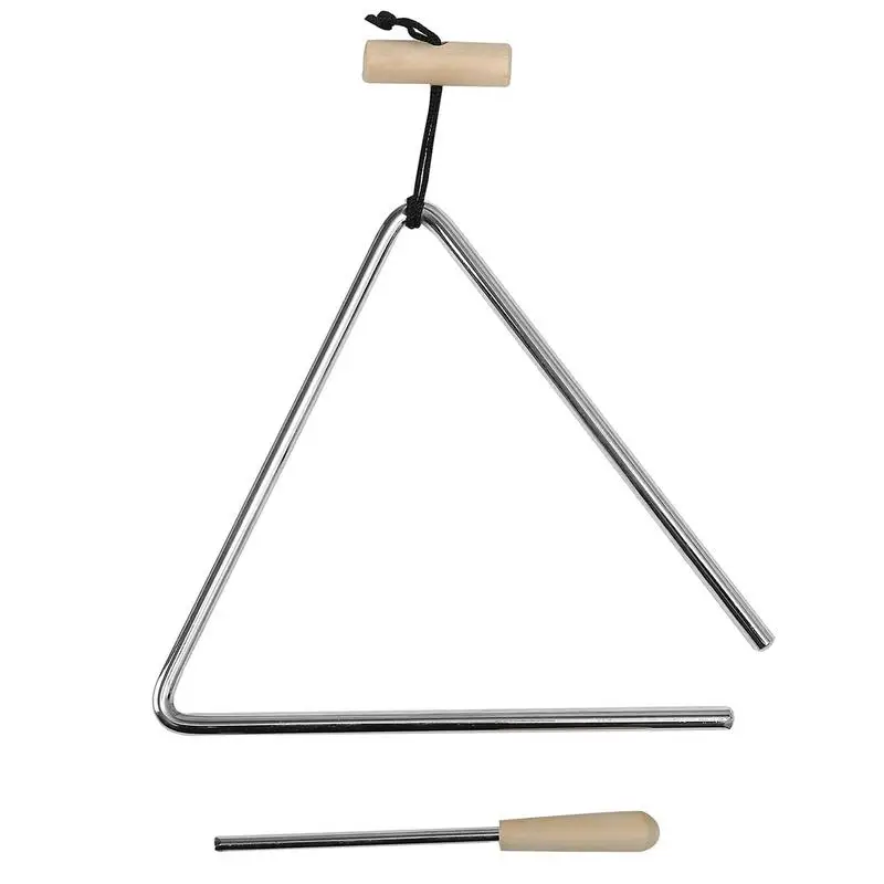 Music Triangle Instrument Steel Music Hand Instrument Steel Triangle Percussion Bell With Strikers For Rhythm Education