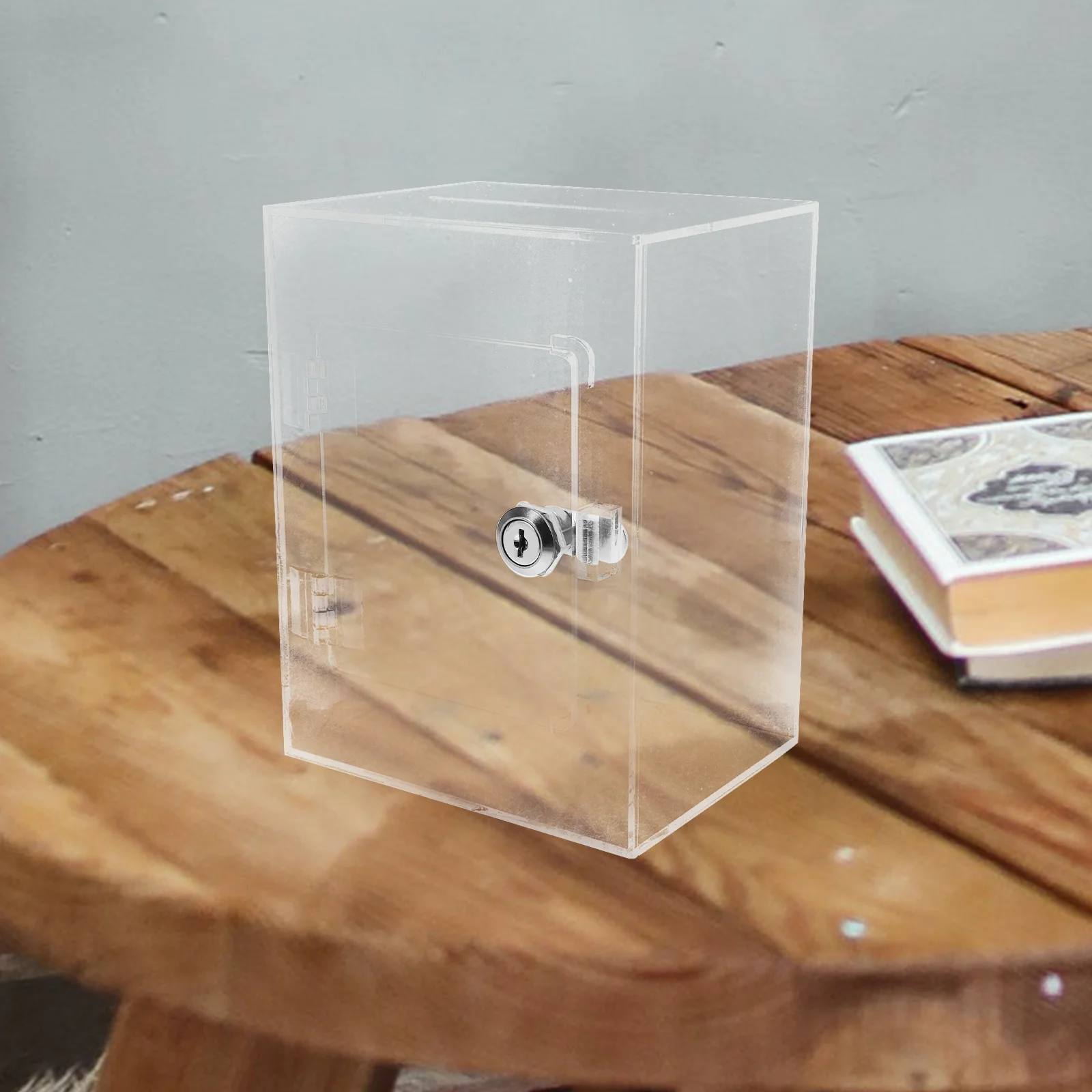 Transparent Acrylic Piggy Bank for Kids Square Money Toy Drawer Lock Key Savings Box Gift Idea Big Piggy Bank 3